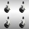 Service Caster 5 Inch 316SS Soft Rubber Swivel 1-5/8 Inch Expanding Stem Caster Set Brake SCC SCC-SS316EX20S514-SRS-TLB-158-4 - alternate 3